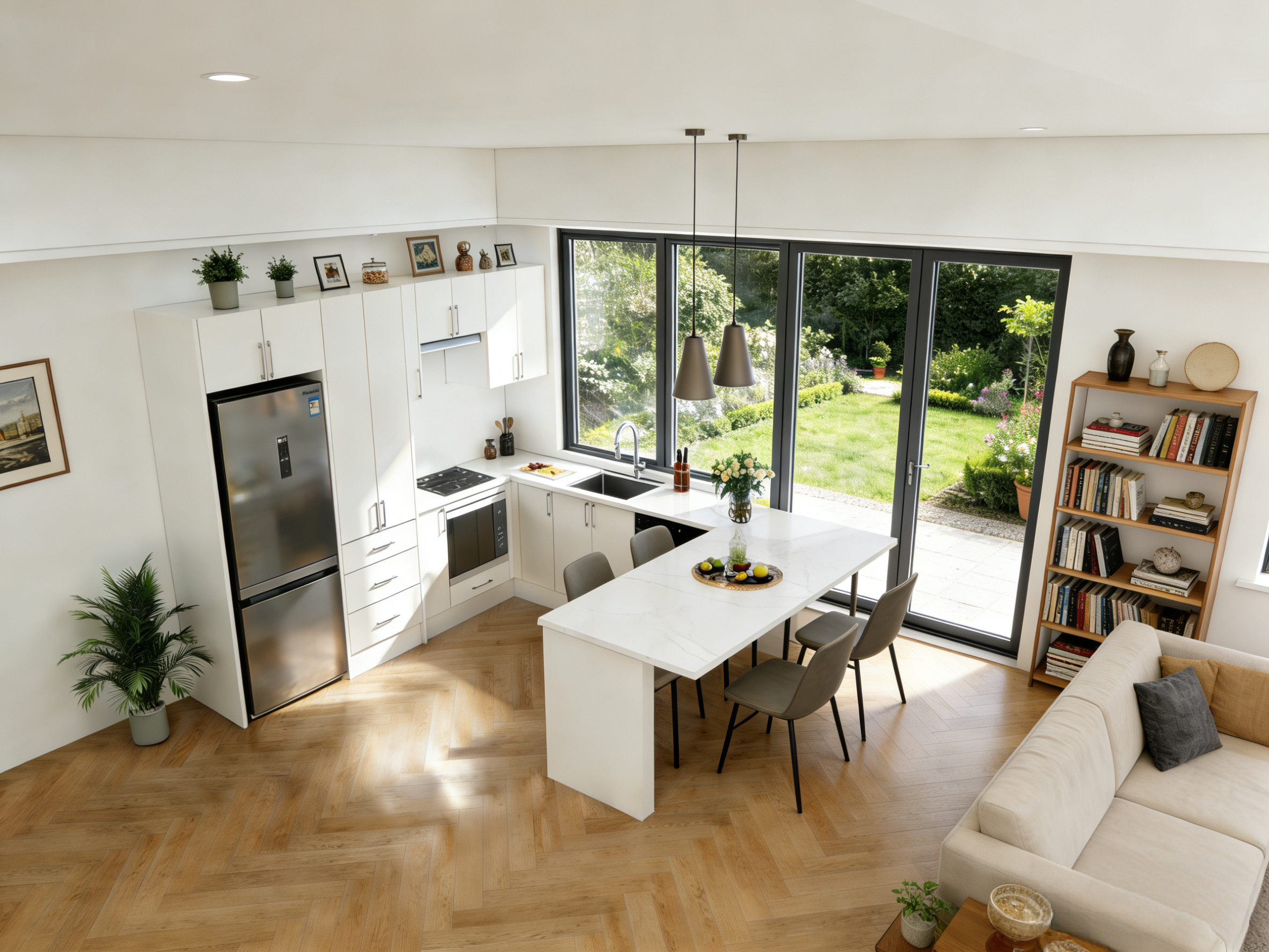 U-Shape Kitchen (Bianca) 1